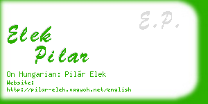 elek pilar business card